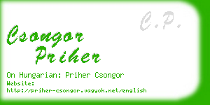 csongor priher business card